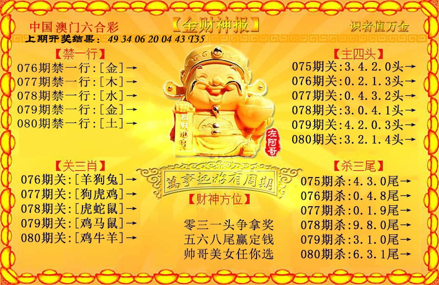 080期金财神[图]